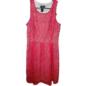 Enfocus Studio Woman's Red lace dress sz 8